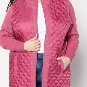 Denim&Co Quilted Rose Jacket